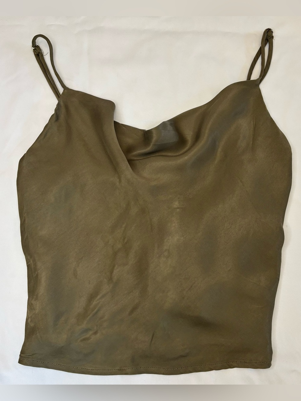 ZARA Olive Green Shirt with Back button detail